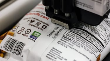 a package of food items on a table