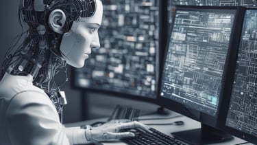 A modern office space showcasing innovative technology.