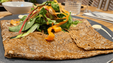 Une crêpe aux légumes