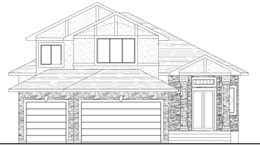 Montney Spec Home Blueprints for a real estate development companies bungalow