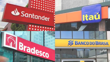 imagem dos principais bancos brasileiros.