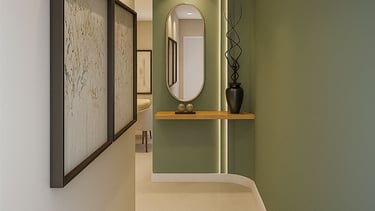 Hall moderno - Milena Spindler arquitetura