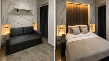 modern sofa bed • small apartment design