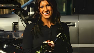 Hair and Makeup for Hailie Deegan in Idahoan Foods house tour commercial