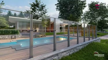 szélfogó üvegkorlát