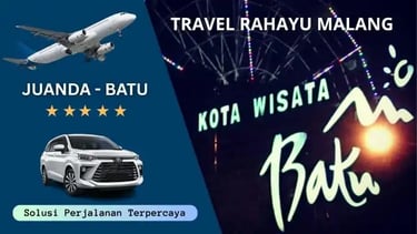Jasa Travel Juanda ke Batu dengan mobil avanza putih dari Travel Rahayu Malang