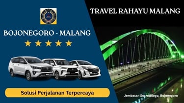 Travel Rahayu Malang rute Bojonegoro ke Malang pakai mobil Innova, Avanza, Calya. Balai Kota Malang
