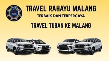 Travel Rahayu Malang, terbaik, terpercaya rute Tuban ke Malang pakai mobil Innova warna putih