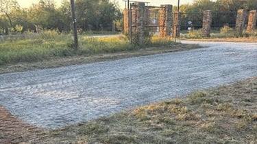 a gravel pad for a small structure