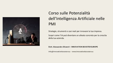 Corso sulle potenzialità dell'Intelligenza Artificiale nelle PMI