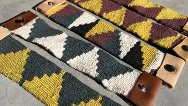 Pulseras tejidas artesanalmente en hilado 100% Algodón