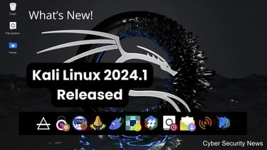 Kali Linux 2024.1 penetration testing and digital forensics platform.