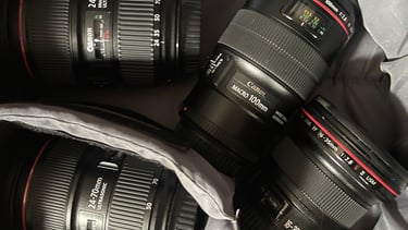 many Cannon camera professional lenses