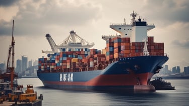 A maritime vessel operating in clean waters.