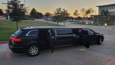 Limo arriving at business meeting