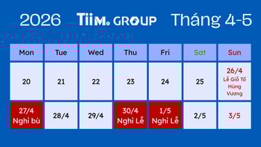 Thông báo lịch nghỉ Lễ Giỗ Tổ Hùng Vương, Giải Phóng Miền Nam, Quốc Tế Lao Động 2026