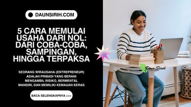 5 Cara Memulai Usaha dari Nol