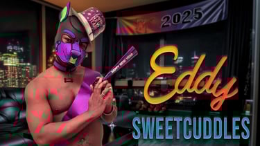 Man in Pup Mask at New Years - EDDY SWEETCUDDLES
