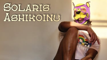 A man in a pup mask and his name: Solaris Ashikoinu