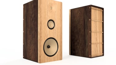 Design render Fölkel Audio hi-fi speaker set