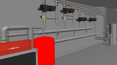 Plan chaufferie en 3D