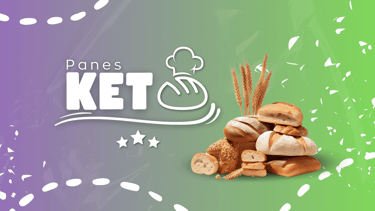 a bunch of breads and bread on a purple background