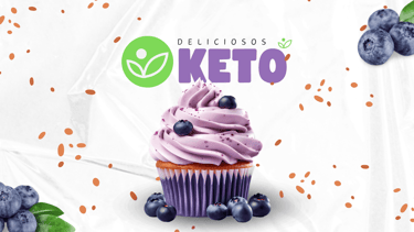 a cupcake with purple frosting and blueberries