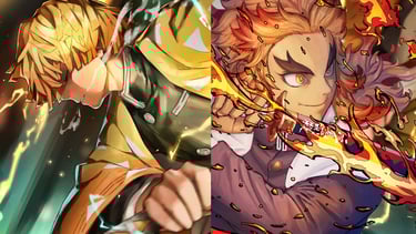 Zenitsu Agatsuma and Flame Hashira