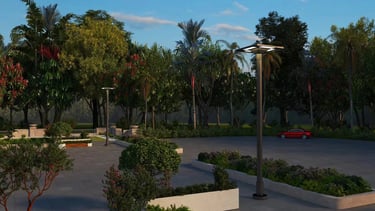 LED garden lights for plaza