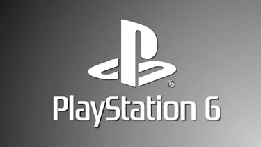 Logotipo minimalista de PlayStation 6 para el informe de especificaciones técnicas en MBTECNIC.