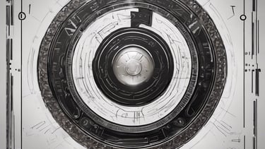 Abstract circular design representing systematic and interconnected components of the Dick and Carey