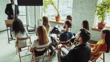 showcase your company through presentations or dedicated booth spaces