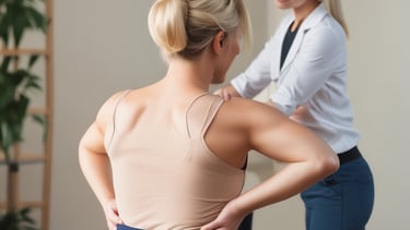 Chiropractor adjusting a patient’s neck in a bright clinic