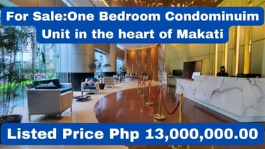 Euterra Real Estate For Sale 1 Bedroom Condominium in the heart of Makati, One Central Condominum