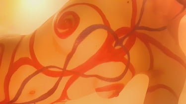 body painting, endless spiral