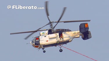 Helicópteros KAMOV UR-CIR e UR-CWW combate a incêndios em Portugal