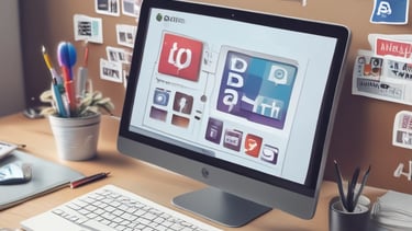 Scrabble tiles arranged to spell 'ONLINE MARKETING' on a wooden table with a textured surface.
