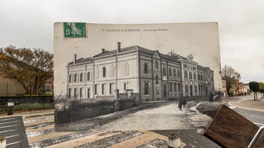 Valence carte postale ancienne + photo récente