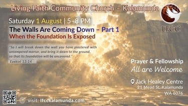 The Walls Are Coming Down – Part 1: When the Foundation Is Exposed, Saturday 1 August, 5–8 PM.