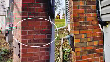 a crack brick wall repair in des moines iowa 