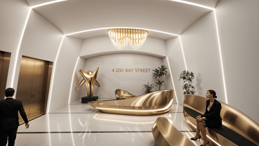 a great design for residential lobby area in toronto