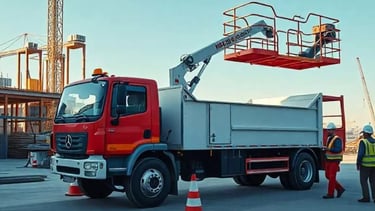 camion con cesta elevadora