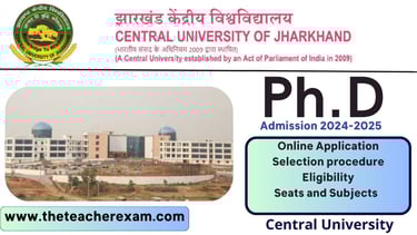 central unievrsity of jharkhand phd admission 2025, central unievrsity phd admission 2025,phd 2025