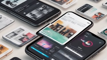 A visual representation of digital music platforms.