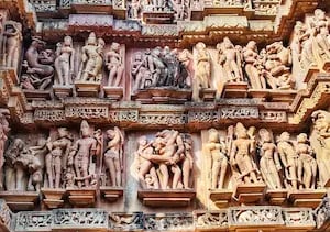 Khajuraho temple carvings, Madhya Pradesh