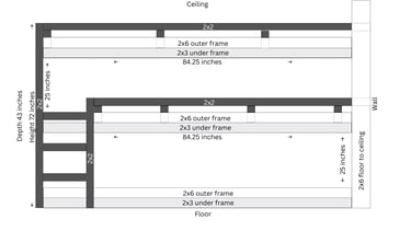 Side view bed frame pattern
