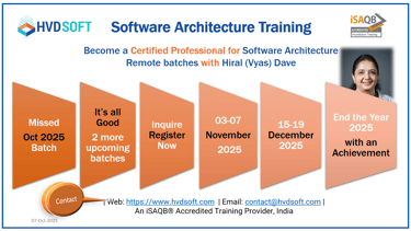 2025, iSAQB CPSA-F, Software Architecture Training Foundation Level by HVDSOFT Pvt. Ltd.