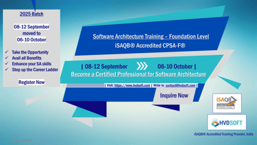 2025, iSAQB foundation level, Software Architecture Training Foundation Level by HVDSOFT Pvt. Ltd.