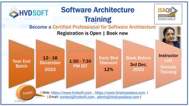 Software Architecture Training iSAQB CPSA-F Certification. Dec 2022 registration open.