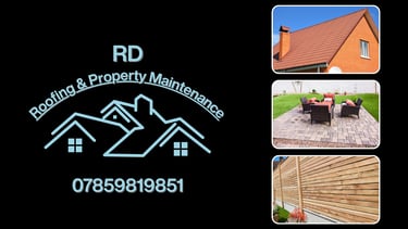 Advert for R&D roofing & property maintenance
